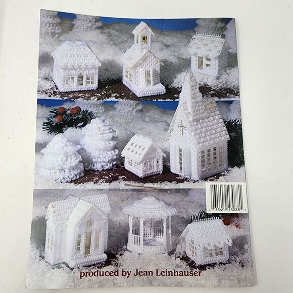 Plastic Canvas Snow Village American School of Needlework Incomplete 3088 - Picture 9 of 13